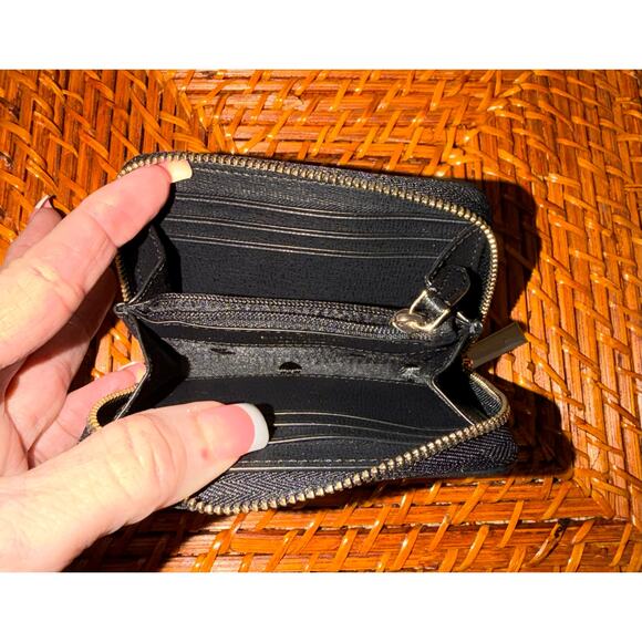 Kate Spade Darcy Graphic Blooms Small Zip Wallet Floral Black White NWT $139 - Picture 8 of 9